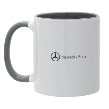 Mercedes small logo, Mug colored grey, ceramic, 330ml