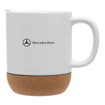 Mercedes small logo, Ceramic coffee mug Cork (MAT), 330ml