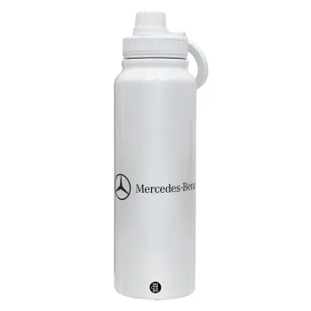 Mercedes small logo, Θερμός 1L Ανοξείδωτο με Βάση Κινητού & Διπλά Τοιχώματα