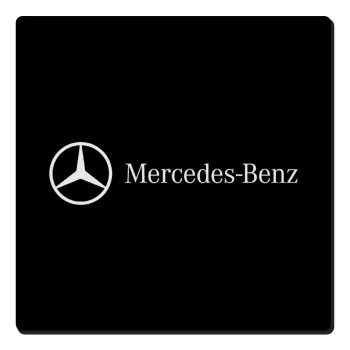 Mercedes small logo, Τετράγωνο μαγνητάκι ξύλινο 6x6cm