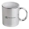Mug ceramic, silver mirror, 330ml