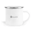 Metallic enamel cup white 360ml