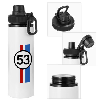 VW Herbie 53, Metal water bottle with safety cap, aluminum 850ml