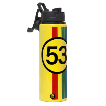 VW Herbie 53, Metallic water bottle with safety lid, 850ml aluminum