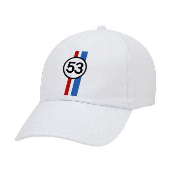 VW Herbie 53, Καπέλο Baseball Λευκό (5-φύλλο, unisex)