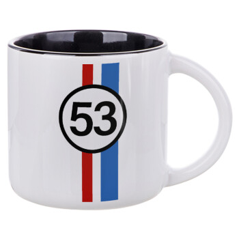 VW Herbie 53, Κούπα κεραμική 400ml Λευκή/Μαύρη