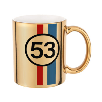 VW Herbie 53, Mug ceramic, gold mirror, 330ml