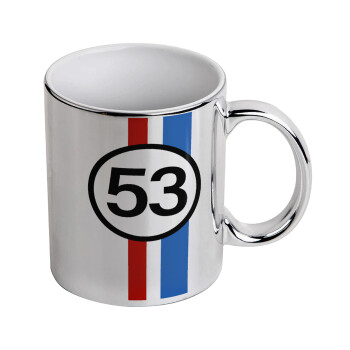 VW Herbie 53, Mug ceramic, silver mirror, 330ml
