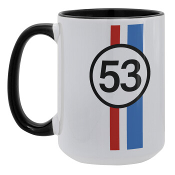 VW Herbie 53, Κούπα Mega 15oz, κεραμική Μαύρη, 450ml