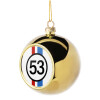 Golden Christmas tree ball ornament 8cm