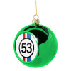 Green Christmas tree ornament ball 8cm