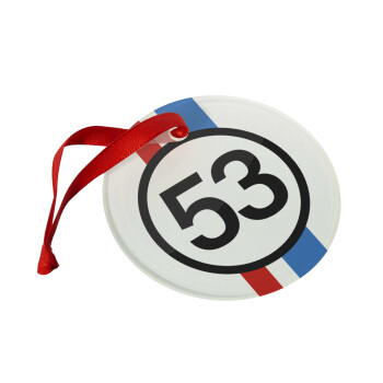 VW Herbie 53, Στολίδι Χριστουγεννιάτικο στολίδι γυάλινο 9cm