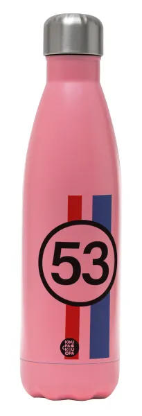 VW Herbie 53 — Μεταλλικό παγούρι θερμός Ροζ Ματ (Stainless steel), διπλού τοιχώματος, 500ml