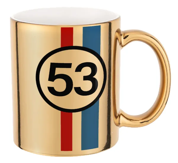VW Herbie 53 — Mug ceramic, gold mirror, 330ml
