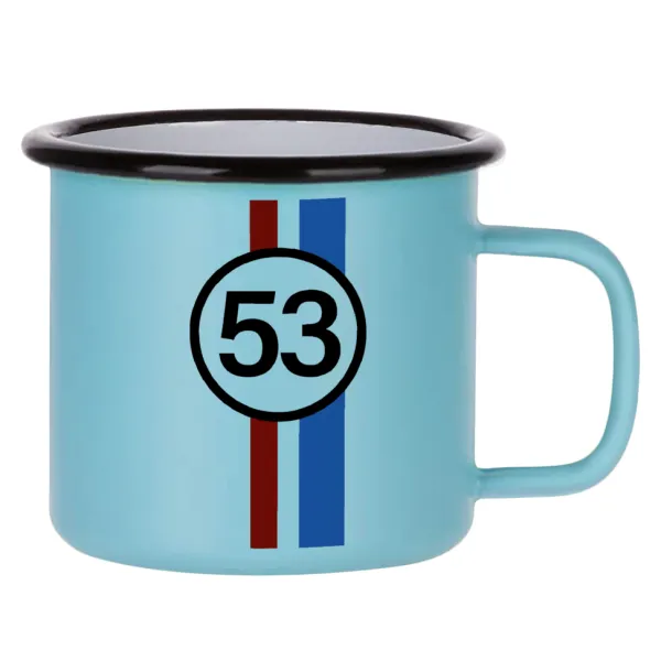 VW Herbie 53 — Κούπα Μεταλλική εμαγιέ ΜΑΤ σιέλ 360ml