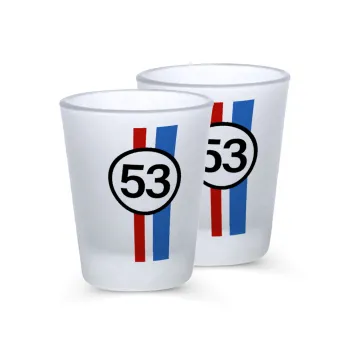 VW Herbie 53, Σφηνοπότηρα γυάλινα 45ml του πάγου (2 τεμάχια)