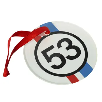 VW Herbie 53, Christmas ornament glass 9cm