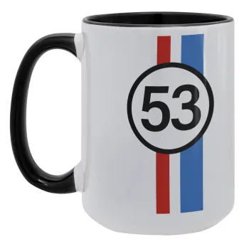 VW Herbie 53, Κούπα Mega 15oz, κεραμική Μαύρη, 450ml