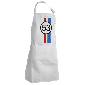 VW Herbie 53, Adult Chef Apron (with sliders and 2 pockets)