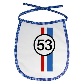 VW Herbie 53, Σαλιάρα μωρού αλέκιαστη με κορδόνι Μπλε