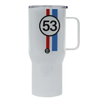 VW Herbie 53, Mega Stainless steel Tumbler with lid, double wall 750L