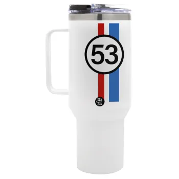 VW Herbie 53, Mega Tumbler με καπάκι, διπλού τοιχώματος (θερμό) 1,2L