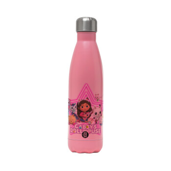 Gabby Dollhouse, Metal mug thermos Pink Mat (Stainless steel), double wall, 500ml