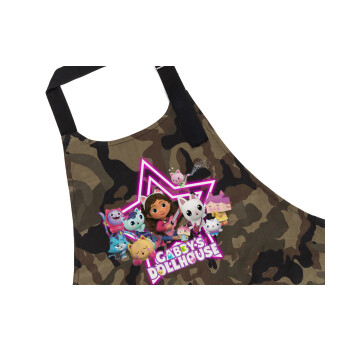 Gabby Dollhouse (ΤΟ ΚΟΥΚΛΟΣΠΙΤΟ ΤΗΣ ΓΚΑΜΠΙ), Ποδιά Σεφ με τσέπες, Βαμβακερή, Camouflage (ΕΝΗΛΙΚΩΝ, 100% COTTON)