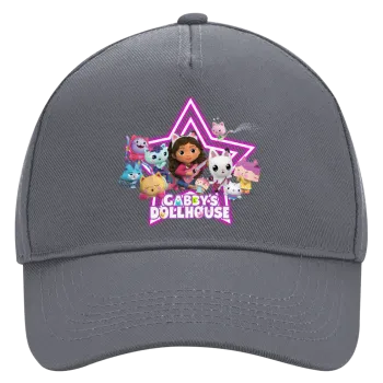 Gabby Dollhouse (ΤΟ ΚΟΥΚΛΟΣΠΙΤΟ ΤΗΣ ΓΚΑΜΠΙ), Καπέλο Ενηλίκων Ultimate Γκρι, (100% ΒΑΜΒΑΚΕΡΟ DRILL, ΕΝΗΛΙΚΩΝ, UNISEX, ONE SIZE)