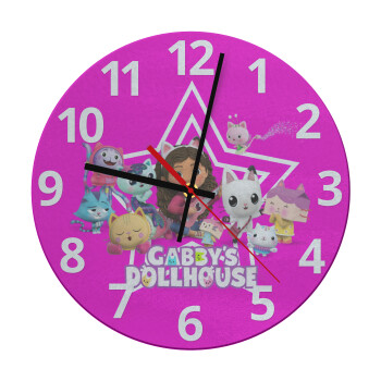 Gabby Dollhouse (ΤΟ ΚΟΥΚΛΟΣΠΙΤΟ ΤΗΣ ΓΚΑΜΠΙ), Ρολόι τοίχου γυάλινο (30cm)