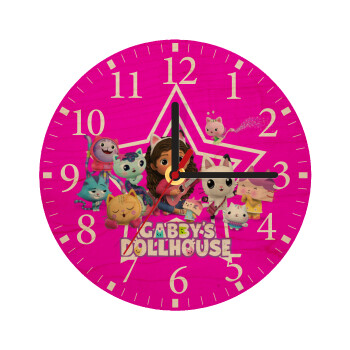 Gabby Dollhouse (ΤΟ ΚΟΥΚΛΟΣΠΙΤΟ ΤΗΣ ΓΚΑΜΠΙ), Ρολόι τοίχου ξύλινο plywood (20cm)