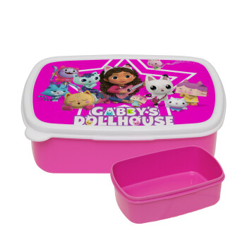 Gabby Dollhouse (ΤΟ ΚΟΥΚΛΟΣΠΙΤΟ ΤΗΣ ΓΚΑΜΠΙ), ΡΟΖ παιδικό δοχείο φαγητού (lunchbox) πλαστικό (BPA-FREE) Lunch Βox M18 x Π13 x Υ6cm