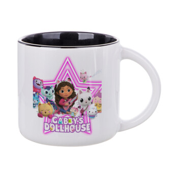 Gabby Dollhouse, Κούπα κεραμική 400ml Λευκή/Μαύρη