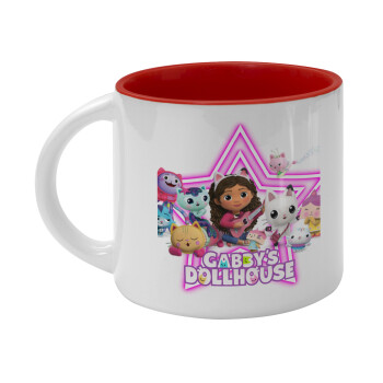 Gabby Dollhouse (ΤΟ ΚΟΥΚΛΟΣΠΙΤΟ ΤΗΣ ΓΚΑΜΠΙ), Κούπα κεραμική 400ml Λευκή/Κόκκινη