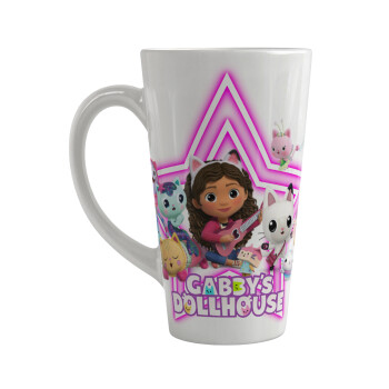 Gabby Dollhouse (ΤΟ ΚΟΥΚΛΟΣΠΙΤΟ ΤΗΣ ΓΚΑΜΠΙ), Κούπα κωνική Latte Μεγάλη, κεραμική, 450ml