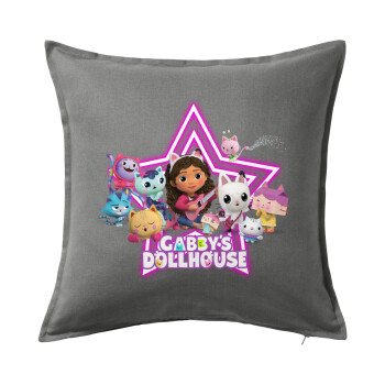 Gabby Dollhouse, Sofa cushion Grey 50x50cm includes filling