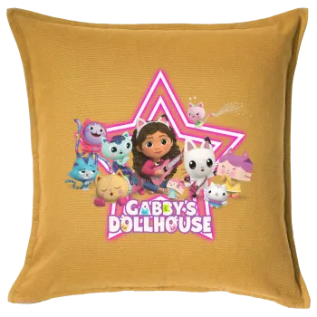 Gabby Dollhouse, Sofa cushion YELLOW 50x50cm includes filling