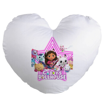 Gabby Dollhouse (ΤΟ ΚΟΥΚΛΟΣΠΙΤΟ ΤΗΣ ΓΚΑΜΠΙ), Μαξιλάρι καναπέ καρδιά 40x40cm περιέχεται το  γέμισμα