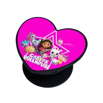 Gabby Dollhouse (ΤΟ ΚΟΥΚΛΟΣΠΙΤΟ ΤΗΣ ΓΚΑΜΠΙ), Phone Holders Stand  καρδιά Μαύρο Βάση Στήριξης Κινητού στο Χέρι