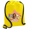 Backpack pouch GYMBAG Yellow, with pocket (40x48cm) & thick cords