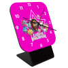 Quartz Wooden table clock with hands (10cm)
