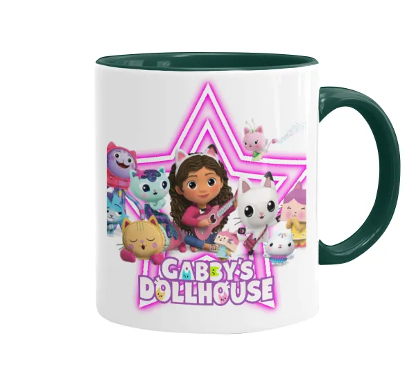 Gabby Dollhouse (ΤΟ ΚΟΥΚΛΟΣΠΙΤΟ ΤΗΣ ΓΚΑΜΠΙ) — Κούπα χρωματιστή πράσινη, κεραμική, 330ml