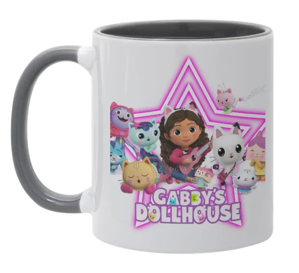 Gabby Dollhouse (ΤΟ ΚΟΥΚΛΟΣΠΙΤΟ ΤΗΣ ΓΚΑΜΠΙ) — Κούπα χρωματιστή γκρι, κεραμική, 330ml