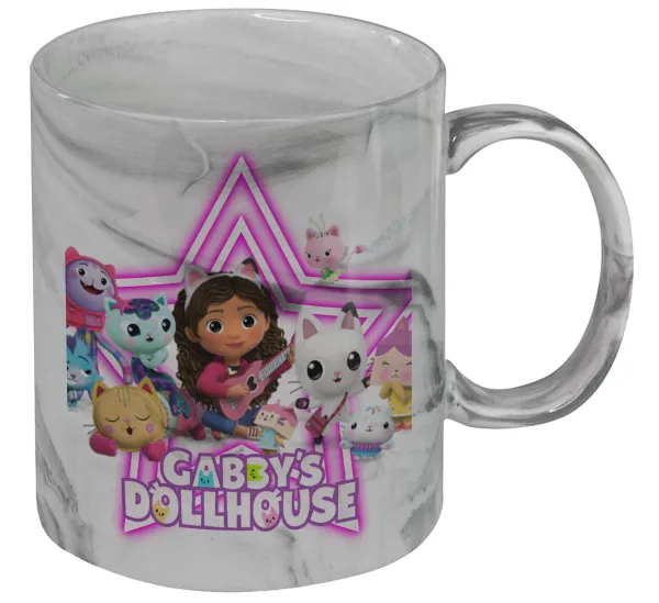 Gabby Dollhouse (ΤΟ ΚΟΥΚΛΟΣΠΙΤΟ ΤΗΣ ΓΚΑΜΠΙ) — Κούπα κεραμική, marble style (μάρμαρο), 330ml
