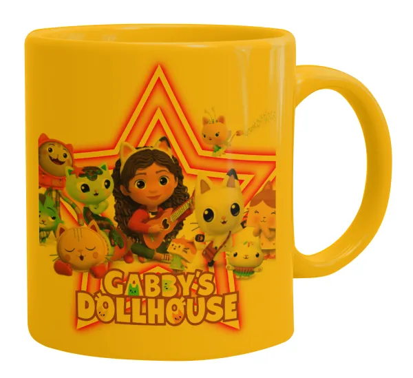 Gabby Dollhouse — Ceramic coffee mug yellow, 330ml