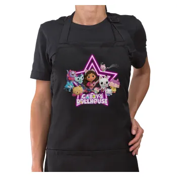 Gabby Dollhouse (ΤΟ ΚΟΥΚΛΟΣΠΙΤΟ ΤΗΣ ΓΚΑΜΠΙ), Ποδιά μακριά Σεφ ολόσωμη με τσέπες Μαύρη (ΕΝΗΛΙΚΩΝ)