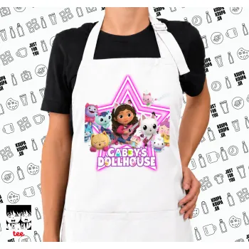 Gabby Dollhouse (ΤΟ ΚΟΥΚΛΟΣΠΙΤΟ ΤΗΣ ΓΚΑΜΠΙ), Ποδιά μακριά Σεφ ολόσωμη με τσέπες white (ΕΝΗΛΙΚΩΝ)