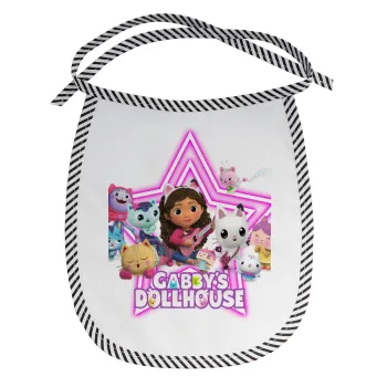 Gabby Dollhouse (ΤΟ ΚΟΥΚΛΟΣΠΙΤΟ ΤΗΣ ΓΚΑΜΠΙ), Σαλιάρα μωρού αλέκιαστη με κορδόνι Μαύρη