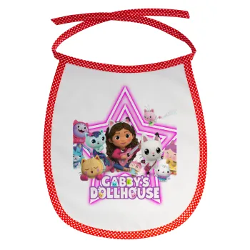Gabby Dollhouse (ΤΟ ΚΟΥΚΛΟΣΠΙΤΟ ΤΗΣ ΓΚΑΜΠΙ), Σαλιάρα μωρού αλέκιαστη με κορδόνι Κόκκινη