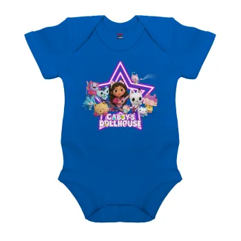 Gabby Dollhouse (ΤΟ ΚΟΥΚΛΟΣΠΙΤΟ ΤΗΣ ΓΚΑΜΠΙ), Βρεφικό φορμάκι μωρού, Μπλε Κοβαλτίου, 100% Organic Cotton, κοντομάνικο